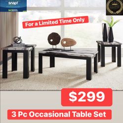 3 Pc Occasional Table Set 