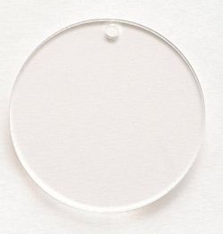 Blank 3” Acrylic Christmas Craft Ornaments- Clear Circles With Hole - Over 100 Available 