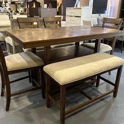New 6Pc Counter Height Dining Set
