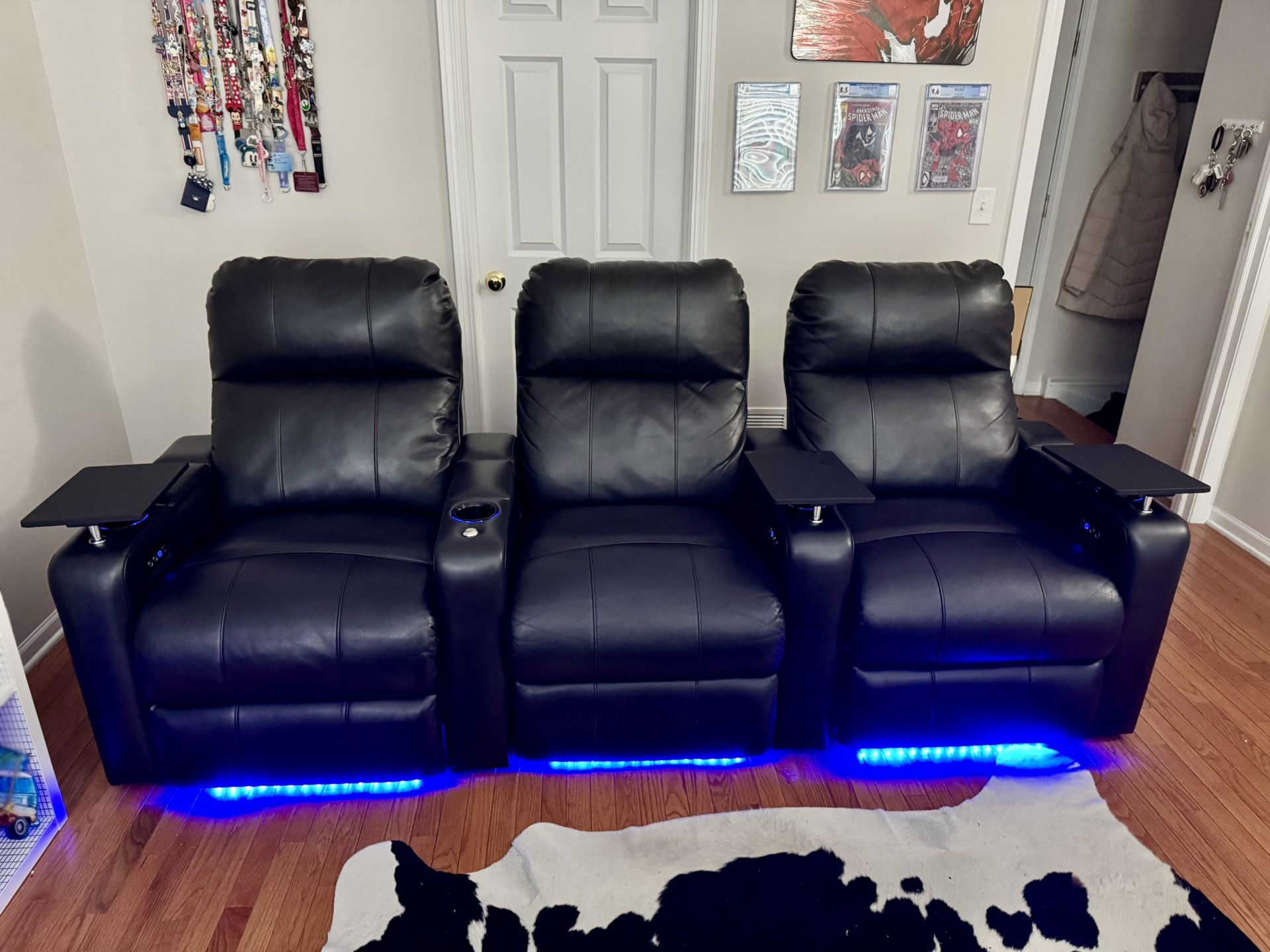 Octane Turbo XL700 Power Leather Home Theater Seating Set (Row of 3) Octane Seating