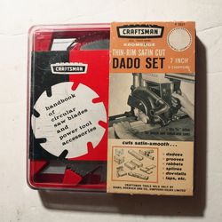 VintagecCraftsman 7" Dado Set No. 9-3257 5 Chippers Kromedge In Case Thin Rim with Original Handbook