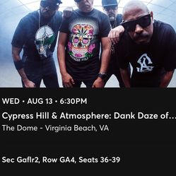 4 GA Tickets Cypress Hill @ The Dome 