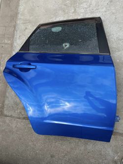 08-14 SUBARU WRX RIGHT PASSENGER REAR DOOR COMPLETE OEM