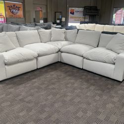 New Cloud White Cream Feather Sectional 