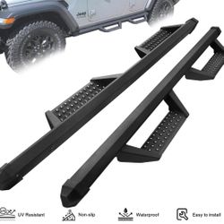 For 07-18 Jeep Wrangler 4DR JK 3" Pickup Step Board Running Boards Nerf Bar