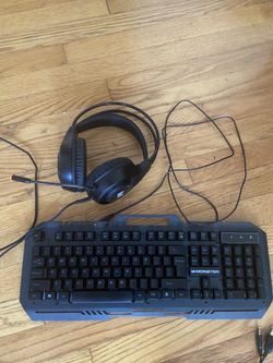 Monster Brand Headset And Keyboard 