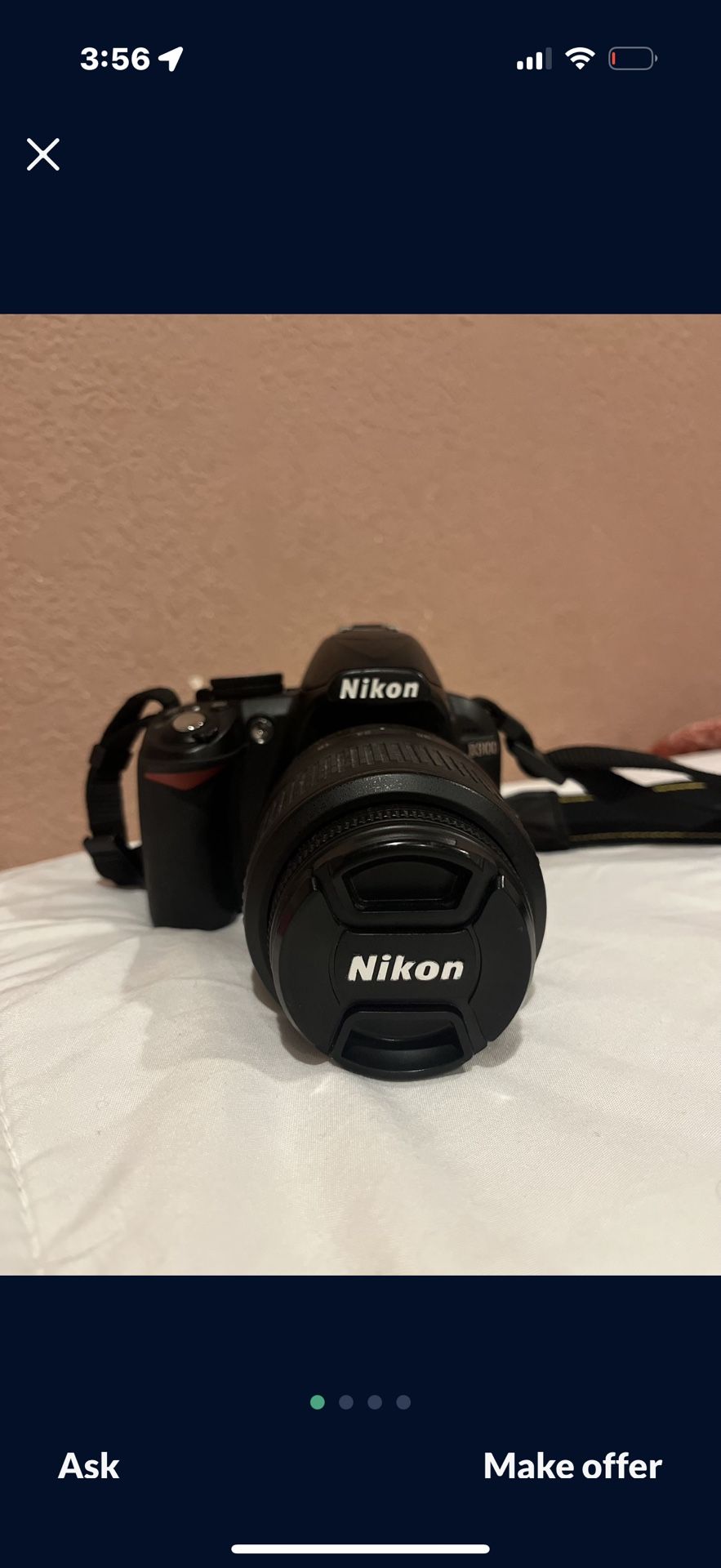 Nikon D3100 w/ AF-S Nikkor DX 18-55mm 1:3.5 - 5.6G (2 new batteries included and charger)