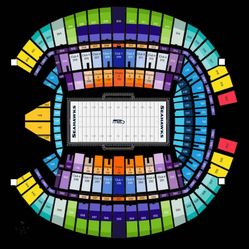 Seattle Seahawks Vs LA RAMS 100 Level 3 Tickets  Dec 18th