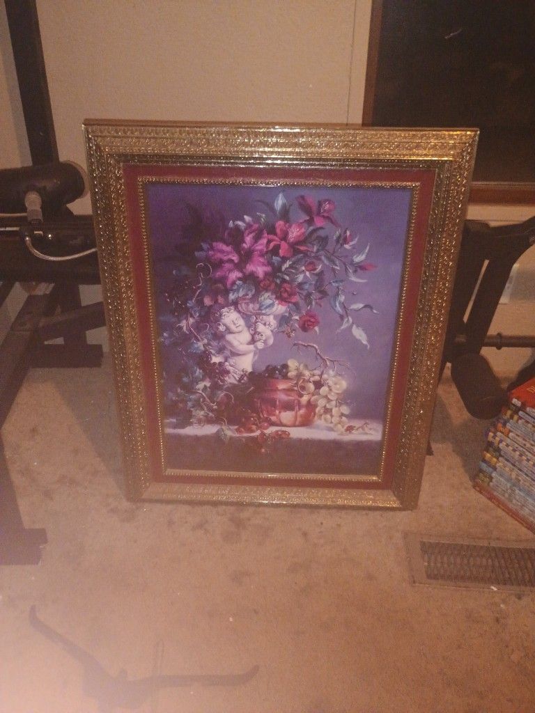 Angelic Painting, Gold Frame