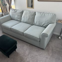 Mint Green Sofa Couch Havertys Like New