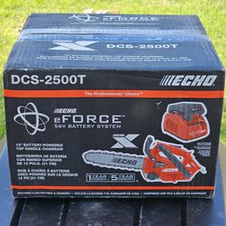 Echo eFORCE 12 in. 56V X Series Cordless Battery Top Handle Chainsaw with 2.5Ah Battery and Charger

Brand New Tools Cash Or Zelle 