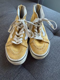 Vans SK8-Hi Yellow Suede High-Top Sneakers