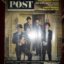 Saturday Evening Post Magazine Beatles Cover & Article  Aug 8-15, 1964 Antique REAL 