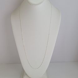 Italy Sterling Silver Figaro Chain Necklace 30"