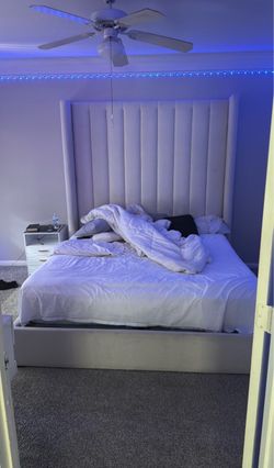 King size Bed mattress and bed stand
