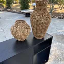 Hand Woven “shark Tooth” Basket