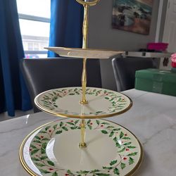 Lenox Holiday 3 Tier Dessert Server