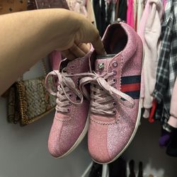 Pink Sparkly Women’s Gucci Sneakers