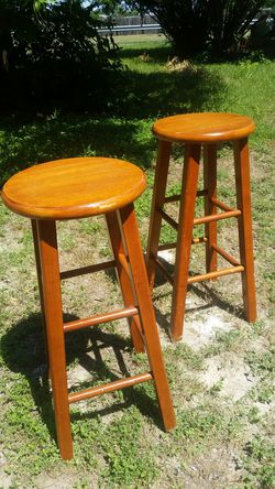 John Thomas stools wooden oak