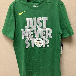 Oregon Ducks Basketball football T-Shirt Just Never Stop Nike M
