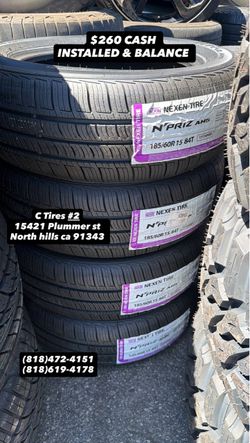 185/60R15 Nexen ( 4 NEW TIRES )