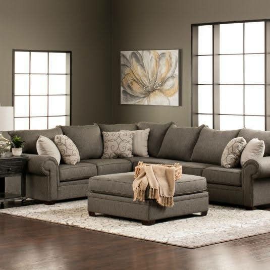 Grey Sectional Couch W/Ottoman- Excellent Condition- Can Deliver