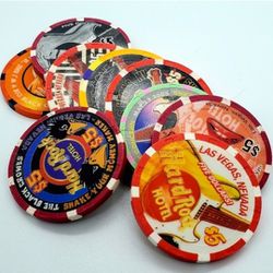 Hard Rock Cafe VEGAS Casino Chips Presley The Cure Green Day LOT