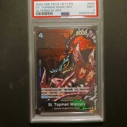 One Piece Card Game TCG St. Topman Warcury OP13-089 Alt Art PSA 9