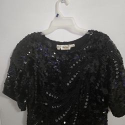 Womens Vintage Sequin Oleg Cassini
