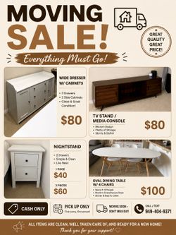 Moving Sale this week only!