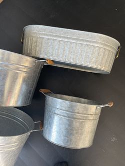assorted Buckets or tins