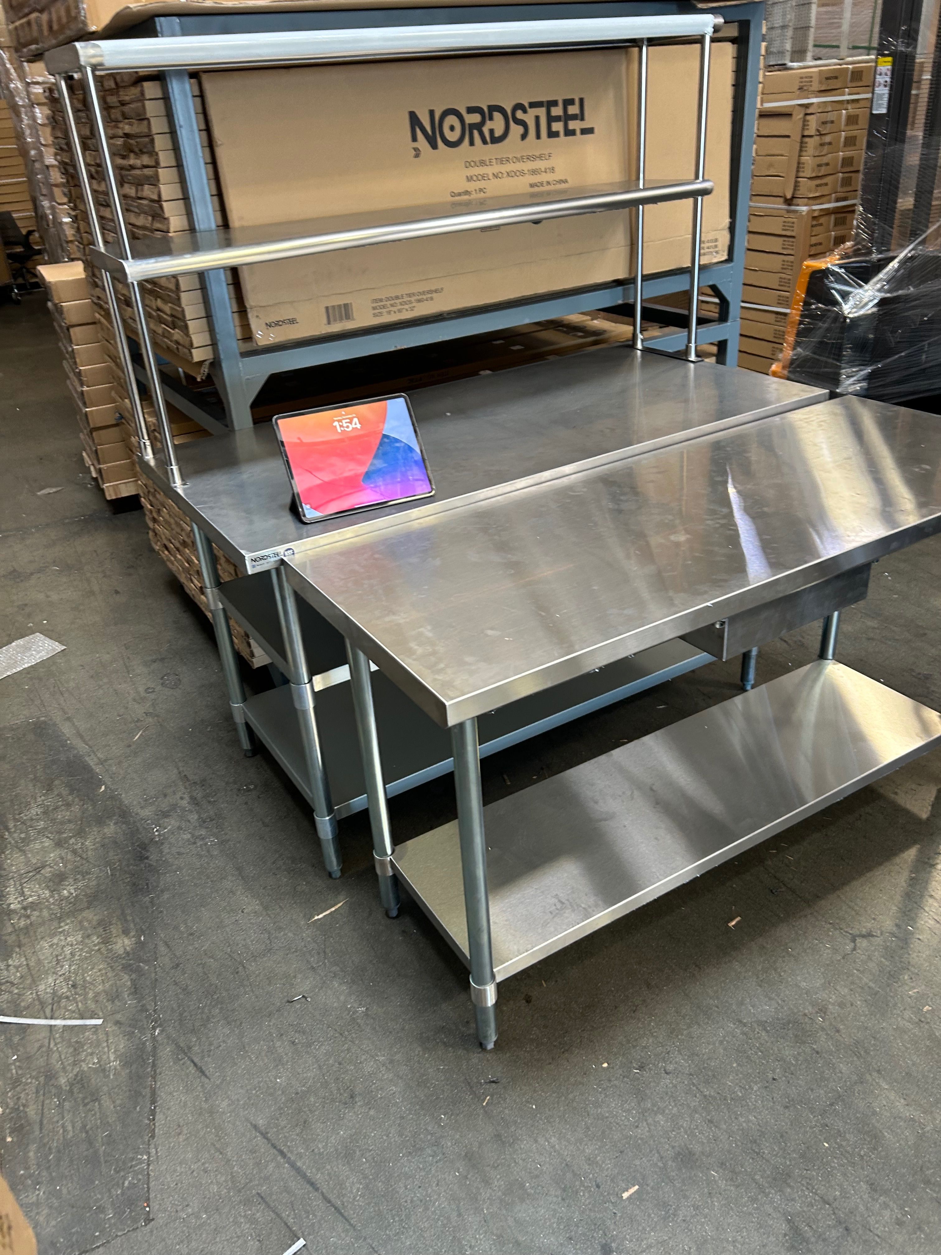 Brand new stainless steel commercial equipment tables shelves NSF