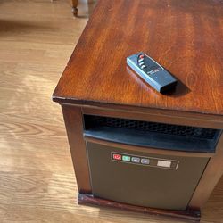 Rolling TwinStar Infrared Electric 1500 Watt Wood Finish Space Heater 