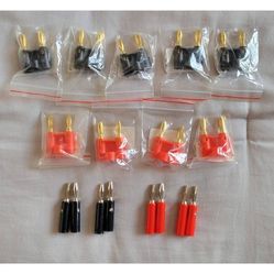 Dual Banana Plug Speaker Connectors Red & Black, 13 Pair Set - New
