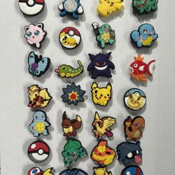 Set Of 28 Pokemon inspired Croc Charms / Shoe Charms / Jibbetz