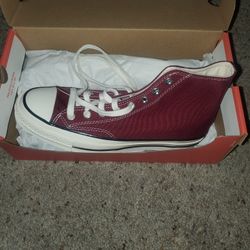 Burgundy Hi Top Converses