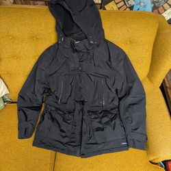 Men's Lands' End Black Squall Coat Sz Large 42-44