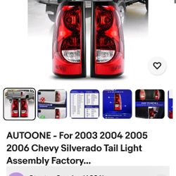 Pair 2003-2006 Chevy Silverado Tail Light Assembly Factory. *NO BULBS*