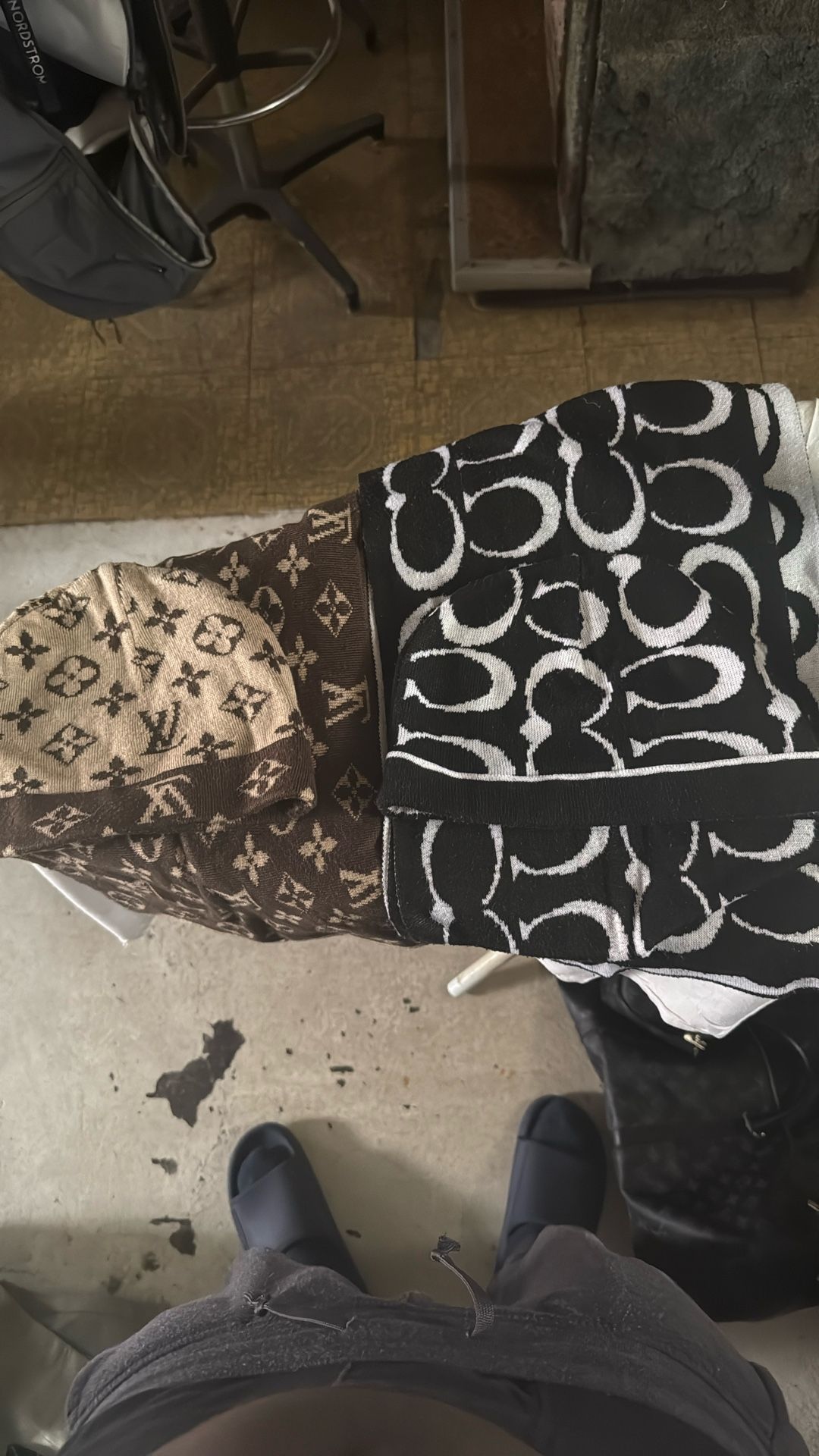 LV and COACH beanie And Scarf