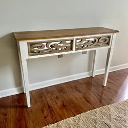 Solid Wood Designer Bench w/Metal Legs $99