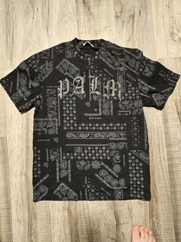 Palm Angels - Bandana-Print T- Shirt - Black