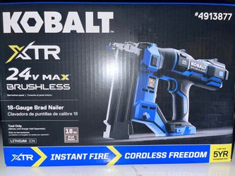 Kobalt 24v maxx brushless 18 gauge brad nailer
