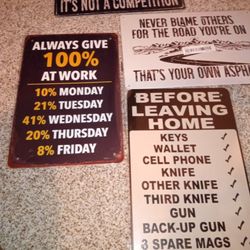 Man Cave Metal Signs