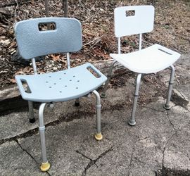 Shower Chairs with Backrest and Adjustable Height
