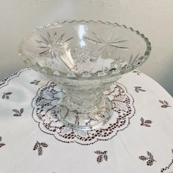 Heavy Crystal Vintage Punch Bowl 