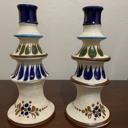 Ceramic Candlesticks Made In Mexico 
