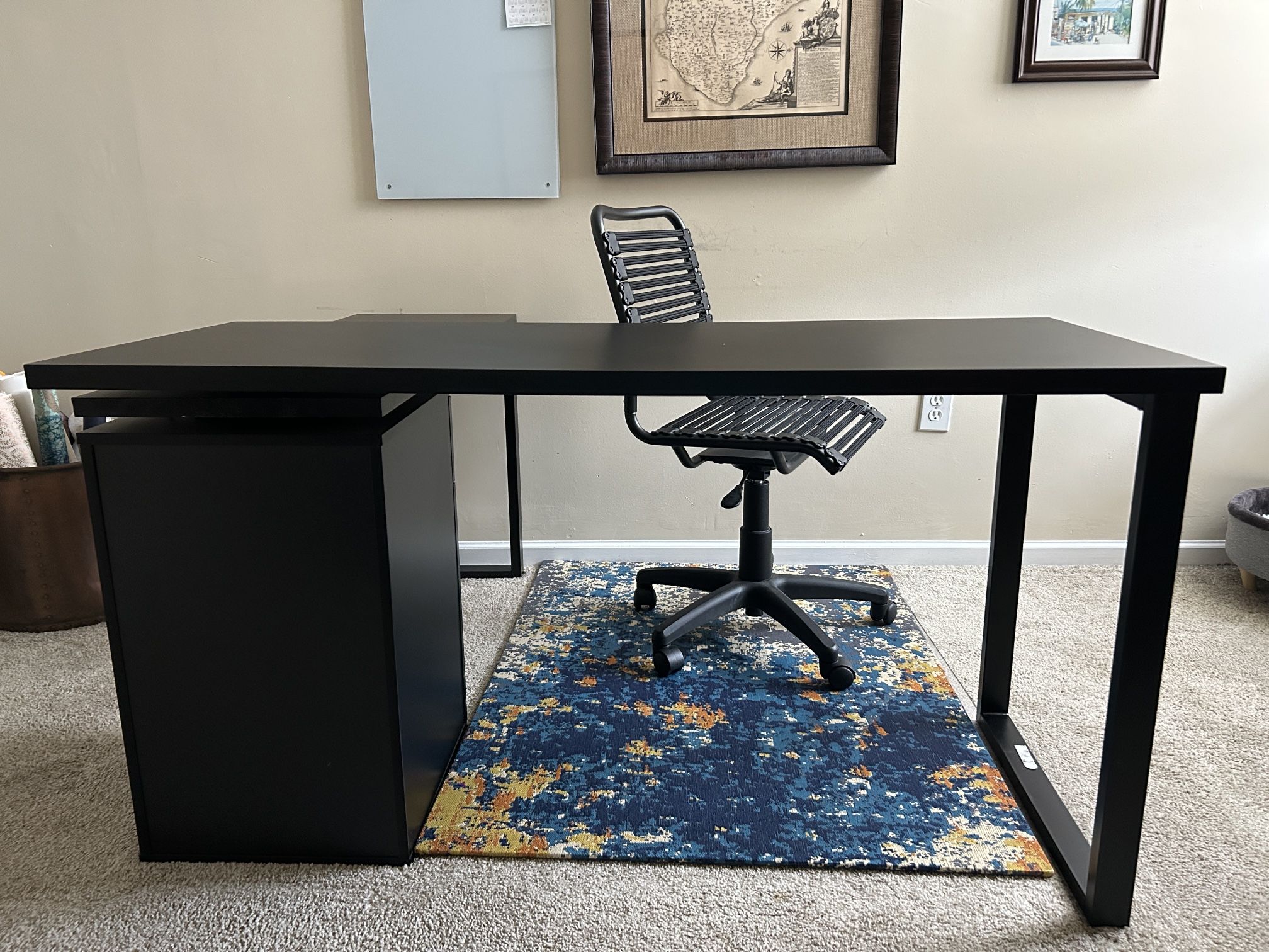 Configurable L-Shaped Computer Desk W/ file cabinet