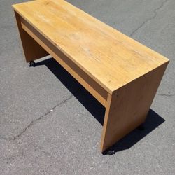 Multiple Use Desk Or For Storing Things Has Wheels For Easy Moving 