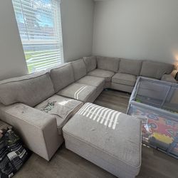 Large Comfy Sectional with Ottoman