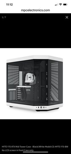Brand New HYTE Y70 ATX Mid-Tower Case - Black/White Model:CS-HYTE-Y70-BW No LCD screen in front Case only